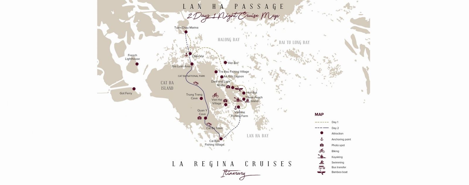 La Regina Legend Cruise - itinerary map